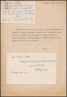 cca 1960-1970 Vas Zoltán korábbi 1956-os államminiszternek írott levelek: Illés Endre, Mesterházy Gy...