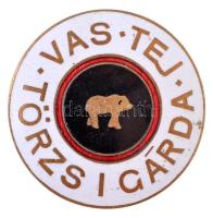 ~1970-1980. "Vas Tej Törzsgárda" zománcozott jelvény (31mm) T:2