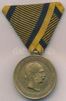 1873. Hadiérem Br katonai érdemérem mellszalaggal T:2 Hungary 1873. Military Medal Br medal with ribbon C:XF NMK 231.