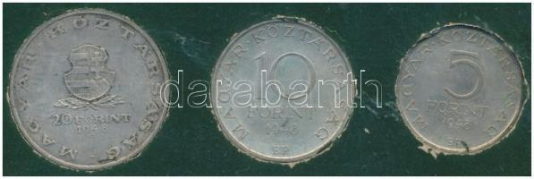 1948. 5Ft Ag "Petőfi" + 10Ft Ag "Széchenyi" + 20Ft Ag "Táncsics" - &qu...