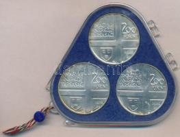 1976. 200Ft Ag (3xklf) "Festők I. / Derkovits, Szinyei, Munkácsy" sor, eredeti, plombált M...