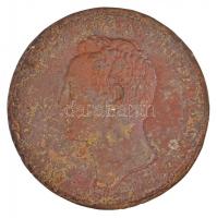 Orosz Birodalom ~1820-1830. "I. Miklós cár" Br lemezplakett. Szign.: Theodor Petrovitch To...