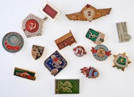 Szovjetunió 14db-os vegyes jelvény és kitüntetés tétel, sok zománcozott T:2,2- Soviet Union 14pcs of various badges and decorations, many of them enamelled C:XF,VF