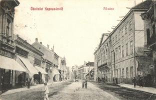Kaposvár, Fő utca, Neumann Elek és Farkas üzlete. Kiadja Szabó Lipót (Rb)