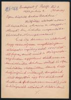 1970 Germánus Gyula nemzetközi hírű magyar orientalista és író saját kézzel írt levele Vas Zoltán volt 56-os államminiszternek, melyben megköszöni Vasnak 1945-ben az egyetem közgazdasági szaka számára nyújtott segítségét