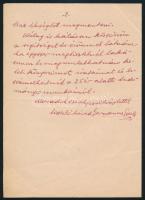 1970 Germánus Gyula nemzetközi hírű magyar orientalista és író saját kézzel írt levele Vas Zoltán vo...