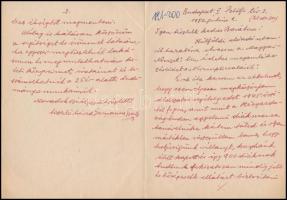 1969 Kádár János (1912-1989) személyes, saját kézzel aláírt levele Vas Zoltán (1903-1983) író, 56-os...