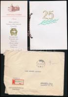 1969 Az 1944-es Ideiglenes Nemzetgyűlés 25 évfordulójára szervezett debreceni ünnepségre szóló meghívó, menükártya, ültetési rend Vas Zoltán politikus, volt 1956-os államminiszter részére