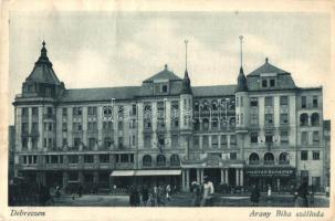 Debrecen, Arany Bika szálloda és étterem, üzletek (fa)