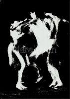 1983 Bándi András (?-?) budapesti fotóművész hagyatékából pecséttel jelzett, vintage fotóművészeti alkotás (Tánc), a magyar fotográfia avantgarde korszakából), 40x28 cm