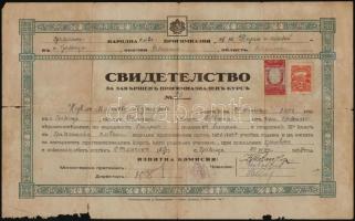 Bulgaria 17 db okmánybélyeges régi okmány / 17 old documents with fiscal stamps