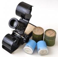 Vegyes diafilm tétel: 27 db mesefilm dia + 16 egyéb oktatófilm + Lemezárugyár dianéző gép, saját dob...