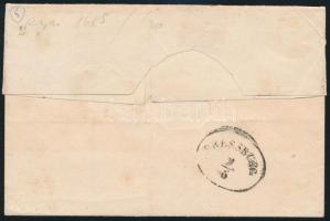 ~1862 5kr levélen "TIRNAU" - Pressburg ~1862 5kr on cover "TIRNAU" - Pressburg