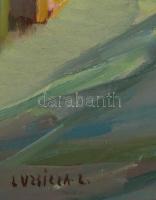 Luzsicza Lajos (1920- 2005) : Bükki táj II. Olaj, vászon, jelzett, 60×80 cm