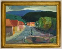 Luzsicza Lajos (1920- 2005) : Bükki táj II. Olaj, vászon, jelzett, 60×80 cm