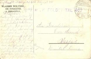 1917 Volodymyr-Volynskyi, Wladimir-Wolynski; zsinagóga / synagogue + K.u.K. Feldspital 402 + Hadtáp-...