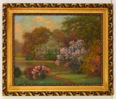 Tordai Székely Mihály (1890-1940): Park részlet. Olaj, vászon, jelzett, keretben, 40×50 cm