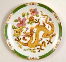Josefina Loučky keleti motívumos dekoratív tányér, matricás, jelzett, apró kopásokkal, d: 17,5 cm