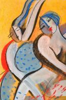 Scheiber jelzéssel: Táncosok. Pasztell, papír, 43×30 cm