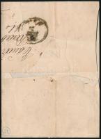 6kr MP on registered cover,  backside stamp missing "RAAB RECOMANDIRT" 6kr MP ajánlott lev...