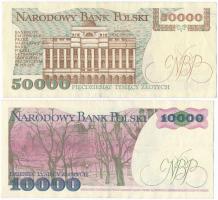 Lengyelország 1988. 10.000Zl + 1989. 50.000Zl T:III
Poland 1988. 10.000 Zlotych + 1989. 50.000 Zlot...