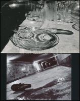 cca 1979 Üvegek, 3 db vintage fotó, kettő feliratozott, 13x18 cm és 24x18 cm között