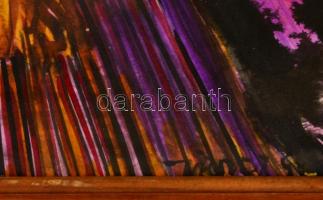 Hincz jelzéssel: Tornász. Vegyes technika, papír, üvegezett keretben, 39×29 cm