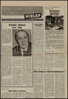 1989 Kádár János (1912-1989) temetésén készült fotóriport, 11 db vintage fotó, 15,5x20,5 cm és 18x24...