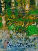 Iványi jelzéssel: Erdős táj. Olaj, farost, 49×60 cm