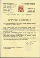 2kr black MP IIIb with 5mm margin on the right side on local cover "FÜNFKIRCHEN" Certifica...