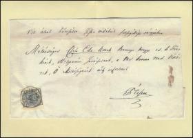2kr black MP IIIb with 5mm margin on the right side on local cover "FÜNFKIRCHEN" Certifica...