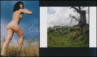 cca 1979 Városból falura, szolidan erotikus felvételek, 7 db vintage negatív + 6 db mai nagyítás, a ...