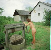 cca 1979 Városból falura, szolidan erotikus felvételek, 7 db vintage negatív + 6 db mai nagyítás, a ...