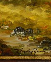 Kárpáthy jelzéssel: Hegyvidéki táj. Olaj, vászon, keretben, 33×52 cm