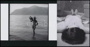 cca 1978 Modellképző gyakorlatok, szolidan erotikus felvételek, 8 db vintage fotó és/vagy mai nagyít...