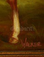 Walker jelzéssel: Zsóké a lovon. Olaj, vászon, keretben, 31×41 cm