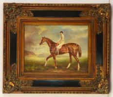 Walker jelzéssel: Zsóké a lovon. Olaj, vászon, keretben, 31×41 cm