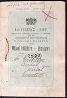 1897 Osztrák-magyar útlevél cári Oroszországi belépéssel / Austro-Hungarian passport to Russia