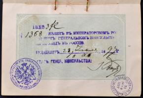 1897 Osztrák-magyar útlevél cári Oroszországi belépéssel / Austro-Hungarian passport to Russia