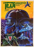 1984 Helényi Tibor (1946-2014): A Jedi visszatér (A Csillagok háborúja VI.) filmplakát, hajtásnyomokkal, hajtásnál apró szakadás, 84,5x59,5 cm (A1) / Return of the Jedi (Star Wars: Episode VI) Hungarian poster, folded, with tiny tear, 84,5x59,5 cm