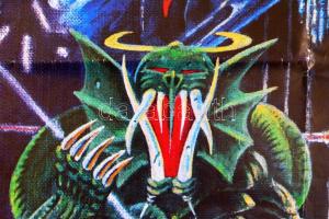 1984 Helényi Tibor (1946-2014): A Jedi visszatér (A Csillagok háborúja VI.) filmplakát, hajtásnyomok...