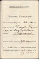 1918 Magyar Jelzáloghitelbank törlesztési könyvecske