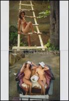 cca 1970-es évekből, válogatás különféle portfóliókból, szolidan erotikus felvételek, 11 db vintage ...