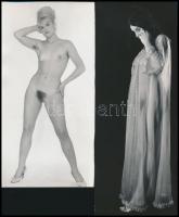 cca 1970-es évekből, válogatás különféle portfóliókból, szolidan erotikus felvételek, 11 db vintage ...