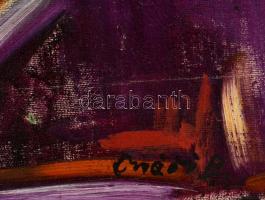 Ónodi jelzéssel: Palackok. Olaj, vászon, 49×36 cm