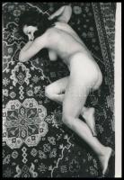 cca 1979 Kacéran és pucéran, szolidan erotikus felvételek, 15 db vintage fotó + 6 db vintage negatív...