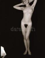 cca 1979 Kacéran és pucéran, szolidan erotikus felvételek, 15 db vintage fotó + 6 db vintage negatív...