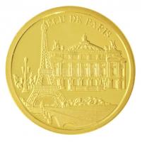 1995. "Párizsi ECU / Francia Köztársaság" jelzett Au emlékérem (3,10g/0.585/20mm) T:PP
19...