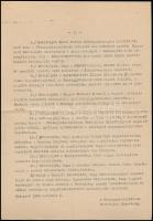 1956 a Pénzügyminisztérium Forradalmi Bizottsága követelései, gépelt irat, 2 p.