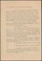 1956 a Pénzügyminisztérium Forradalmi Bizottsága követelései, gépelt irat, 2 p